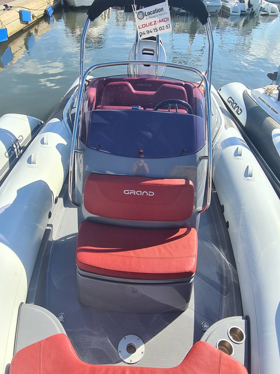 Vente bateau occasion semi rigide Grand Golden line G580 équipé d'un moteur Honda 115 cv à La Londe les Maures dans le Var