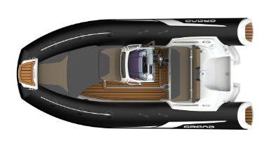 Semi rigide GRAND BOATS Golden Line G420 Hypalon ou PVC, équipé de moteur Honda