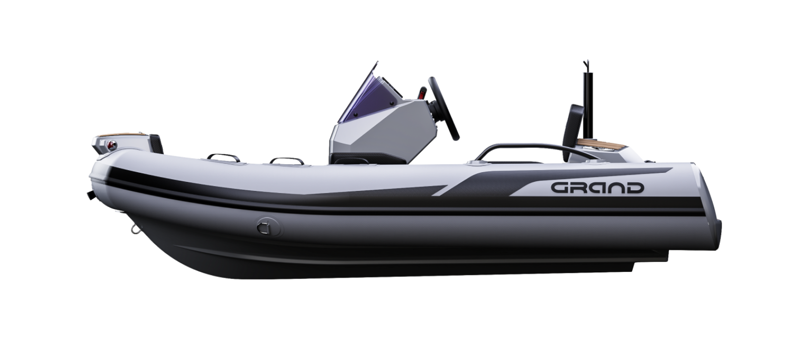 Semi Rigide GRAND BOATS Golden Line G340N Hypalon ou PVC, équipé de moteur Honda