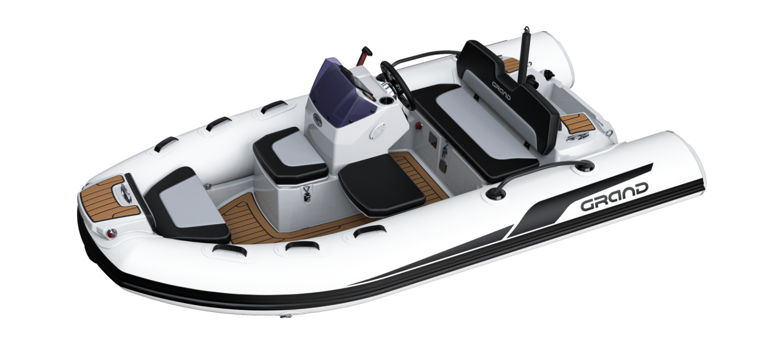 Semi Rigide GRAND BOATS Golden Line G380N Hypalon ou PVC, équipé de moteur Honda
