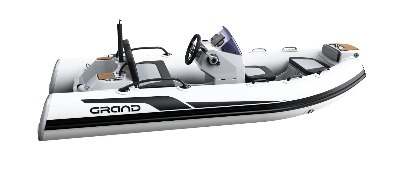 Semi Rigide GRAND BOATS Golden Line G380N Hypalon ou PVC, équipé de moteur Honda