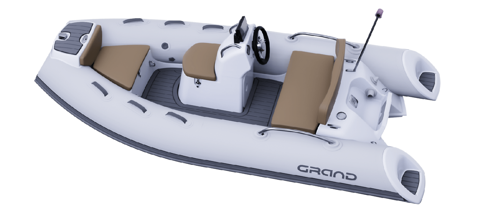 Semi rigide GRAND BOATS Golden Line G380 Hypalon ou PVC, équipé de moteur Honda