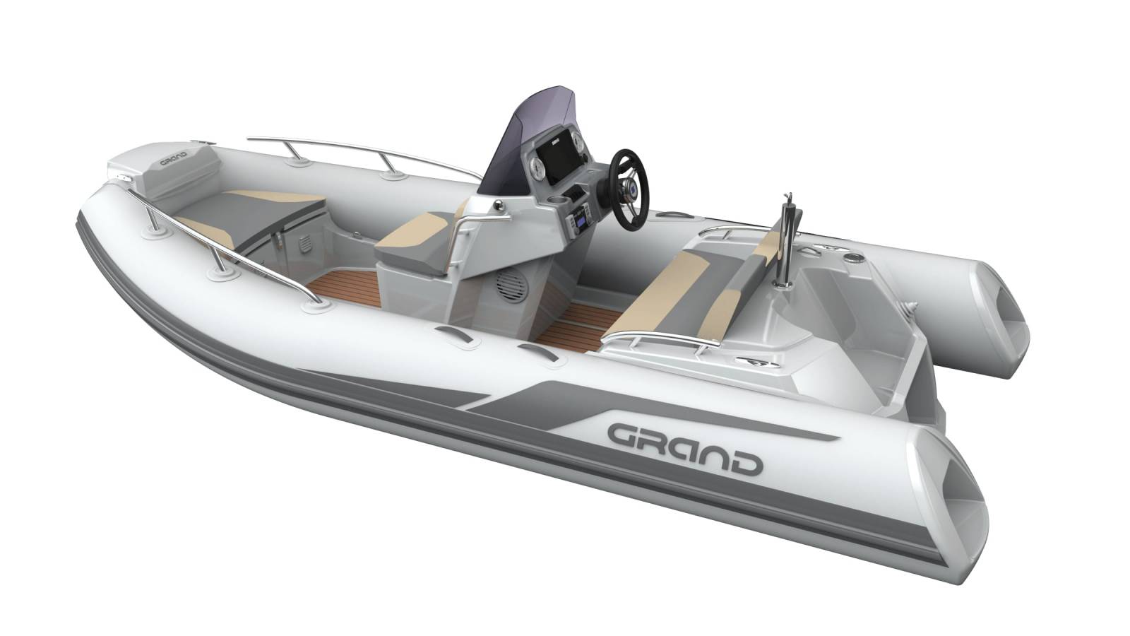 Semi rigide GRAND BOATS Golden Line G420 Hypalon ou PVC, équipé de moteur Honda
