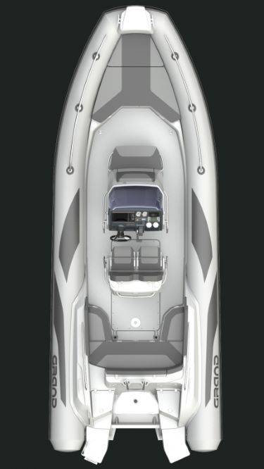 Semi rigide GRAND BOATS Golden Line G750 Hypalon ou PVC, équipé de moteur Honda