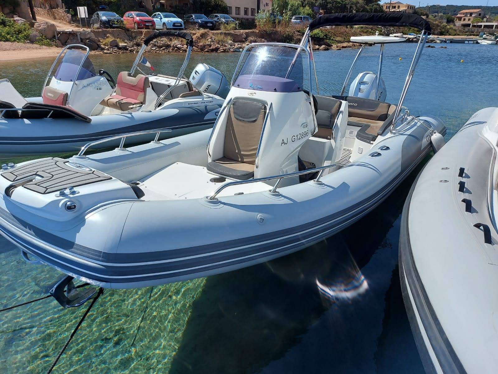 Vente occasion semi rigide Grand Golden line G650 équipé d'un moteur Honda 150 cv à Bonifacio en Corse