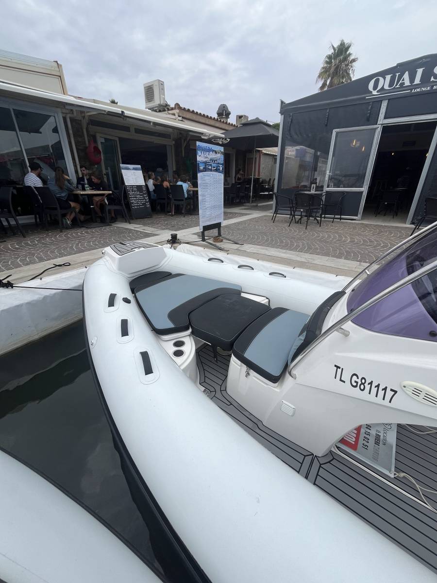 Vente semi rigide occasion Grand Golden Line G580 équipé d'un moteur Honda 100 Cv à La Londe les Maures