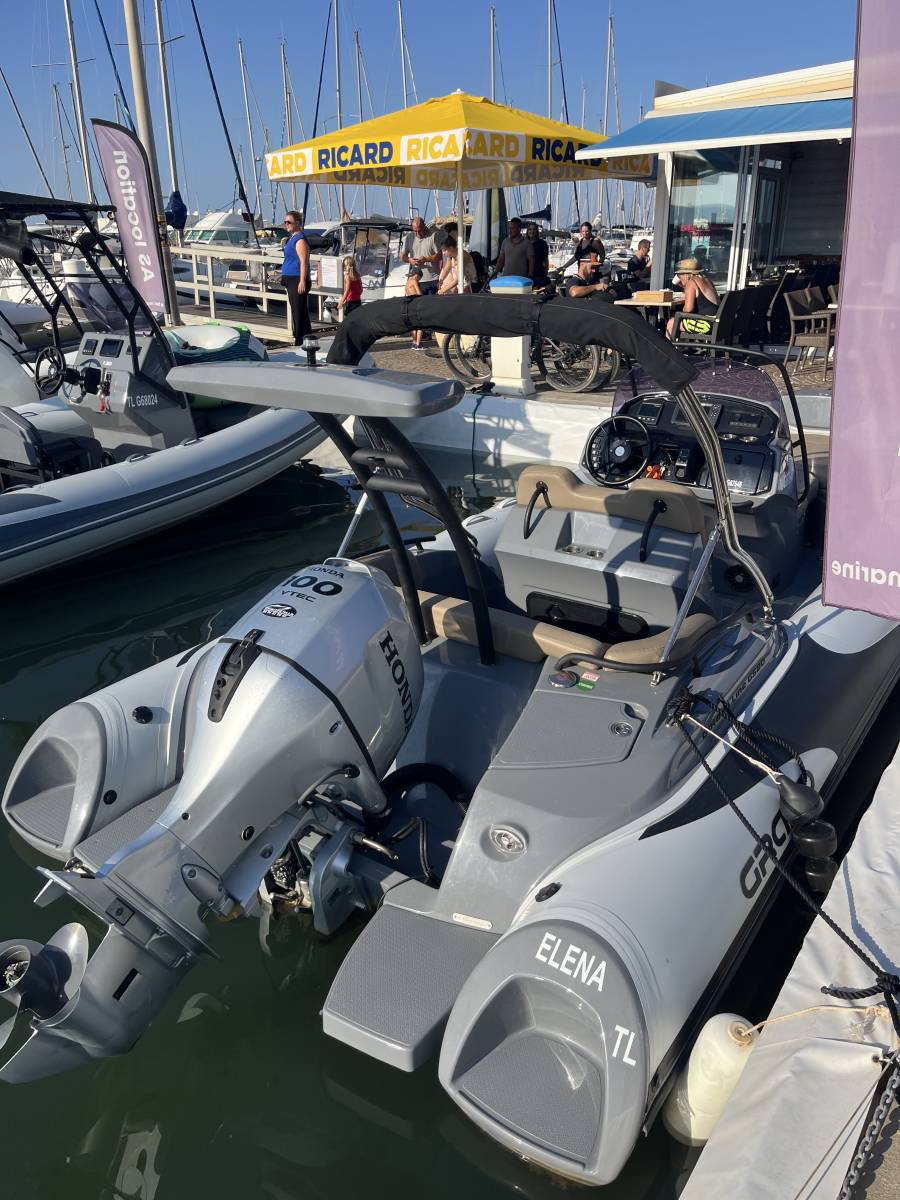 Vente bateau occasion semi-rigide GRAND GOLDEN LINE G580 équipé d'un moteur Honda BF100