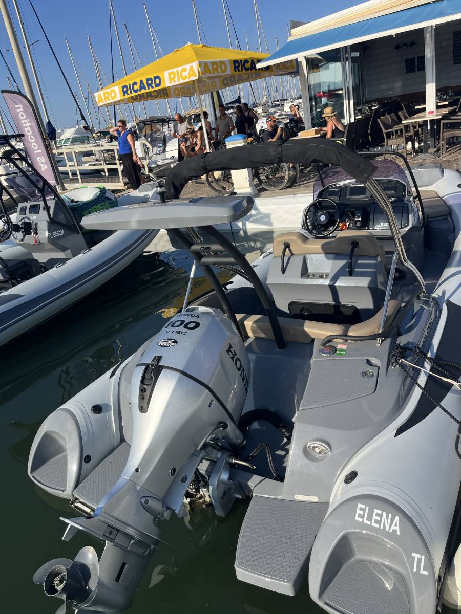 Vente bateau occasion semi-rigide GRAND GOLDEN LINE G580 équipé d'un moteur Honda BF100