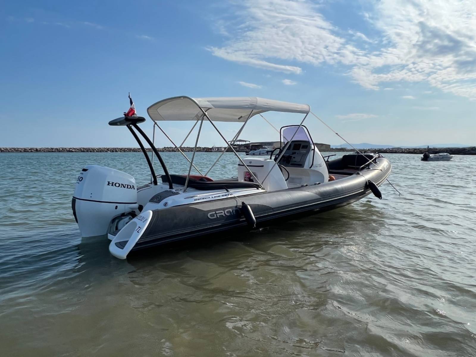 Vente occasion Grand Golden line G650 équipé d'un moteur Honda 150 cv à La Londe les Maures à côté de Toulon